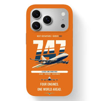 Thumbnail for Boeing 747-400 design on orange magsafe iphone case
