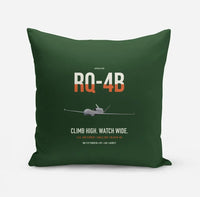 Thumbnail for RQ-4B Global Hawk design on dark green pillow