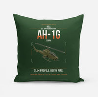 Thumbnail for Bell AH-1G Cobra design on dark green pillow