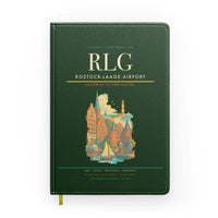 Thumbnail for Rostock-Laage Airport (RLG) design on dark green notebook