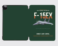 Thumbnail for F-15EX Eagle II Connect Carry Control design on dark green ipad tablet case