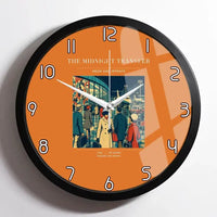 Thumbnail for VINTAGE G4117 - The Midnight Transfer - Designed Wall Clocks design on orange framed