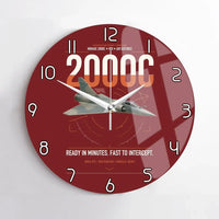 Thumbnail for Dassault Mirage 2000C RDI design on dark red no frame wall clock