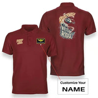 Thumbnail for SIGNAL 655 - Rotorwash Writes Across The Ridge - Double-Side Polo design on red double side polo with custom name badge