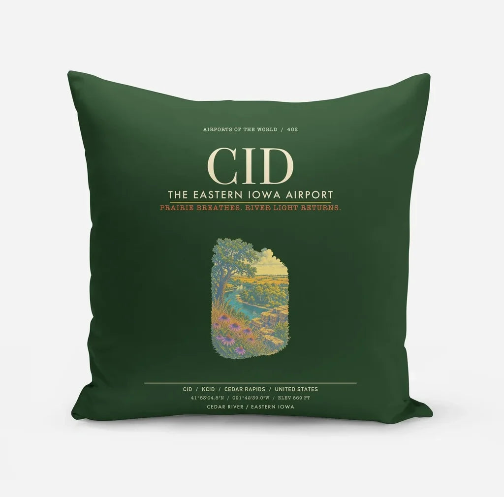 The Eastern Iowa Airport Cedar Rapids CID - Dark Green