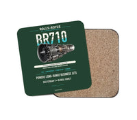 Thumbnail for BR710 design on dark green 1 piece coaster