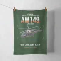 Thumbnail for Leonardo AW149 design on dark green towel