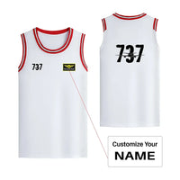 Thumbnail for Boeing 737 Designed Designed Basketball Style Sports Tank Tops - view 13
