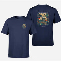 Thumbnail for VINTAGE G4323 - The Bicycle Shop Wings - Double-Side T-Shirt design on navyblue double side t shirt