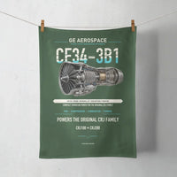 Thumbnail for CF34-3B1 design on dark green towel