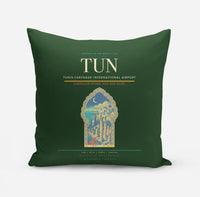 Thumbnail for Tunis-Carthage International Airport (TUN) design on dark green pillow