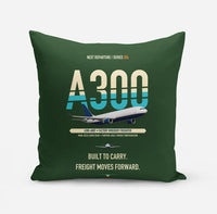 Thumbnail for Airbus A300-600F design on dark green pillow