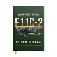 Thumbnail for F11C-2 Goshawk Dive from the High Hat design on dark green notebook