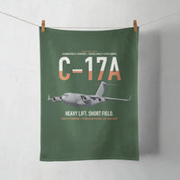 Thumbnail for C-17A Globemaster III design on dark green towel