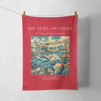 Thumbnail for VINTAGE G4005 - The Seaplane Trials - Designed Towels design on red