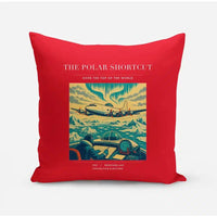 Thumbnail for VINTAGE G4086 - The Polar Shortcut - Designed Pillows design on red