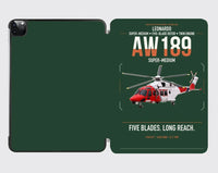 Thumbnail for Leonardo AW189 design on dark green ipad tablet case