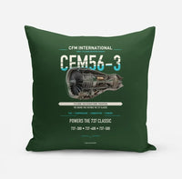 Thumbnail for CFM56-3 design on dark green pillow