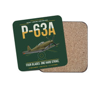 Thumbnail for P-63A Kingcobra design on dark green 1 piece coaster