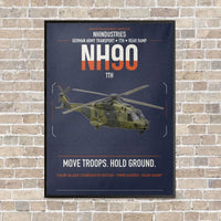 Thumbnail for NHIndustries NH90 TTH vertical canvas print - framed - navy blue background