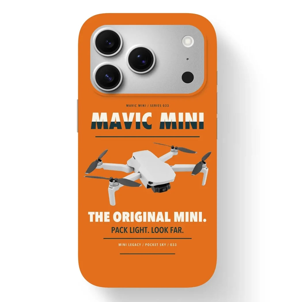 DJI Mavic Mini Case design on orange iphone case
