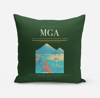 Thumbnail for Augusto C. Sandino International Airport (MGA) design on dark green pillow