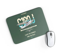 Thumbnail for Cessna 180J Skywagon design on dark green rectangle mouse pad