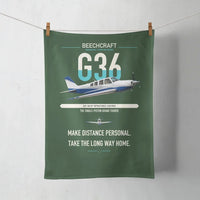 Thumbnail for Beechcraft Bonanza G36 design on dark green towel