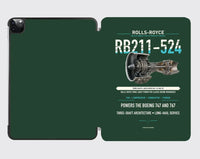 Thumbnail for RB211-524 design on dark green ipad tablet case