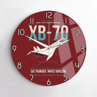 Thumbnail for XB-70A Valkyrie design on dark red no frame wall clock