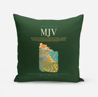 Thumbnail for Región de Murcia International Airport (MJV) design on dark green pillow