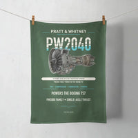 Thumbnail for PW2040 design on dark green towel