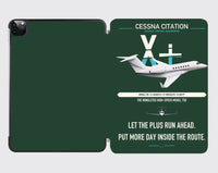 Thumbnail for Cessna Citation X+ design on dark green ipad tablet case