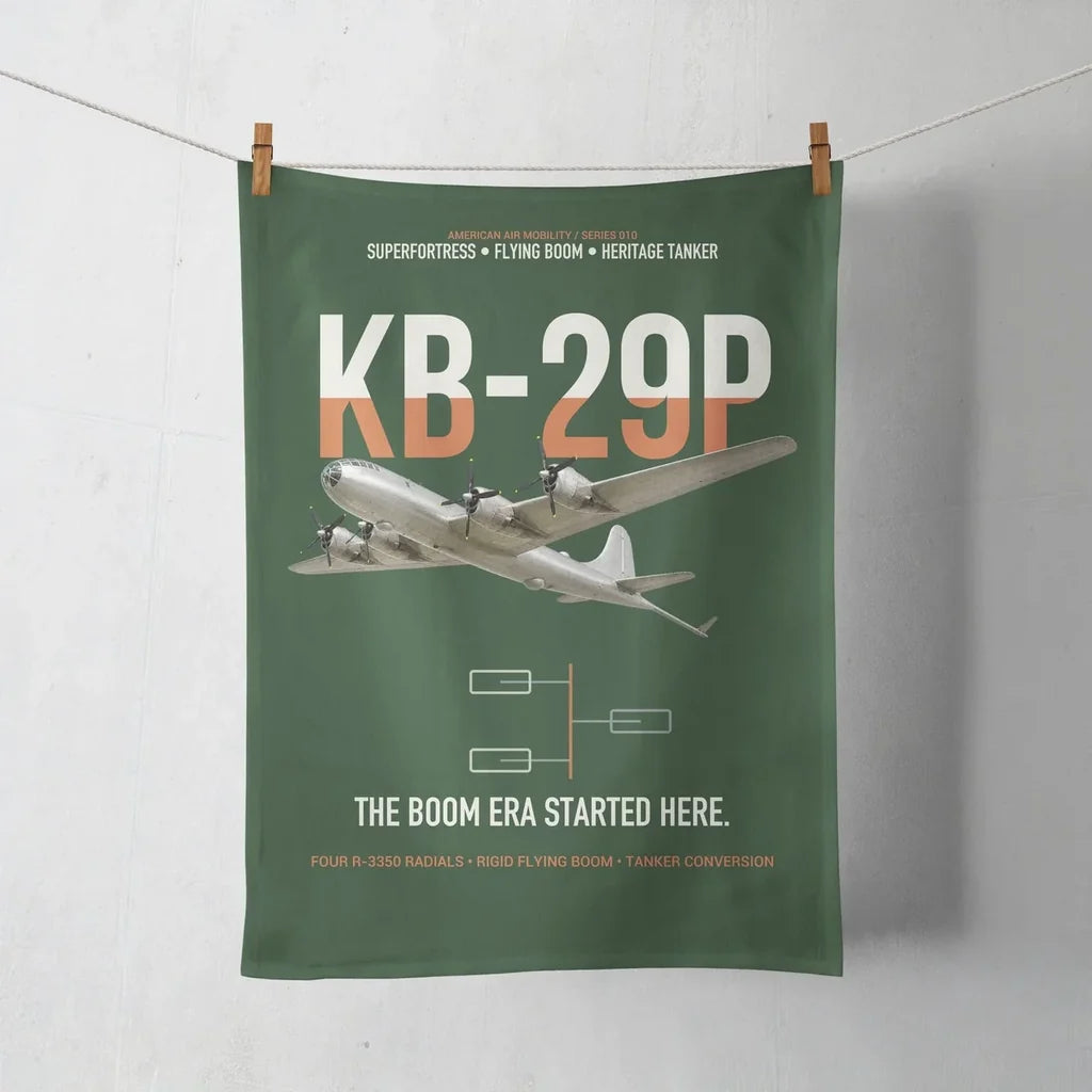 KB-29P SUPERFORTRESS design on dark green towel