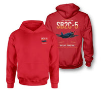 Thumbnail for SB2C-5 Helldiver design on red double-side hoodie, double-side print