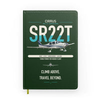 Thumbnail for Cirrus SR22T design on dark green notebook