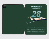 Thumbnail for Bombardier Learjet 28 design on dark green ipad tablet case