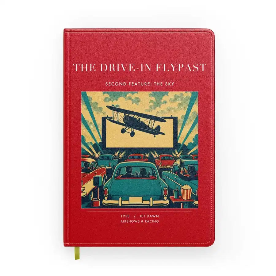 VINTAGE G4397 - The Drive-In Flypast - Designed Notebooks design on red