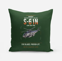 Thumbnail for Sikorsky S-61N design on dark green pillow