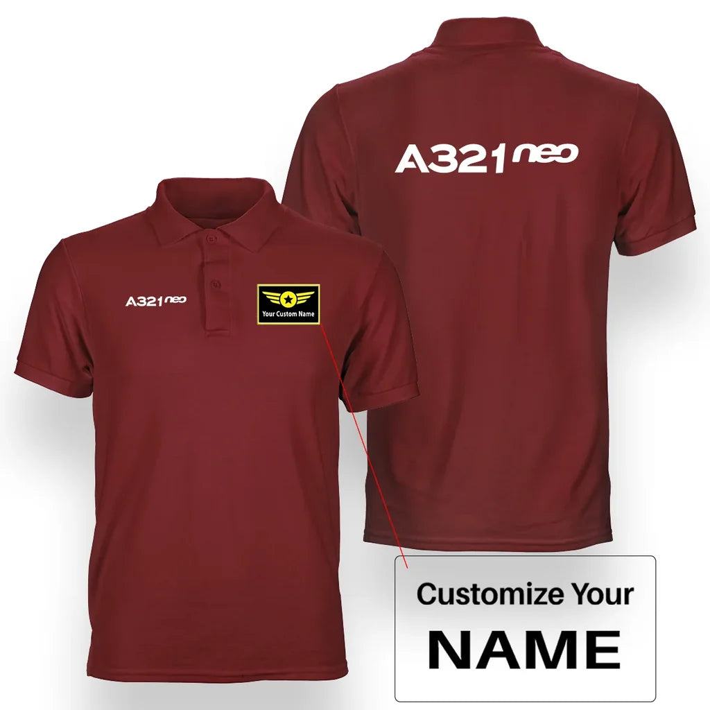 Customisable Airbus A321 Polo Shirt - view 13