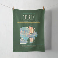 Thumbnail for Sandefjord Airport, Torp (TRF) design on dark green towel