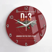Thumbnail for Junkers Ju 87D-3 design on dark red no frame wall clock