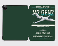 Thumbnail for Cessna Citation M2 Gen2 design on dark green ipad tablet case