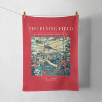 Thumbnail for VINTAGE G4001 - The Flying Field - Designed Towels design on red