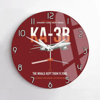 Thumbnail for KA-3B Skywarrior design on dark red no frame wall clock