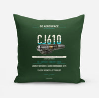 Thumbnail for CJ610 design on dark green pillow