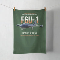 Thumbnail for F6U-1 Pirate Fire Built in the Tail design on dark green towel
