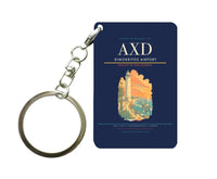 Thumbnail for Dimokritos Airport (AXD) design on navy blue key chain