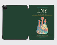 Thumbnail for Lanai Airport (LNY) design on dark green ipad tablet case
