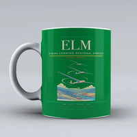 Thumbnail for Elmira Corning Regional Airport (ELM) airport code design on green ceramic mug